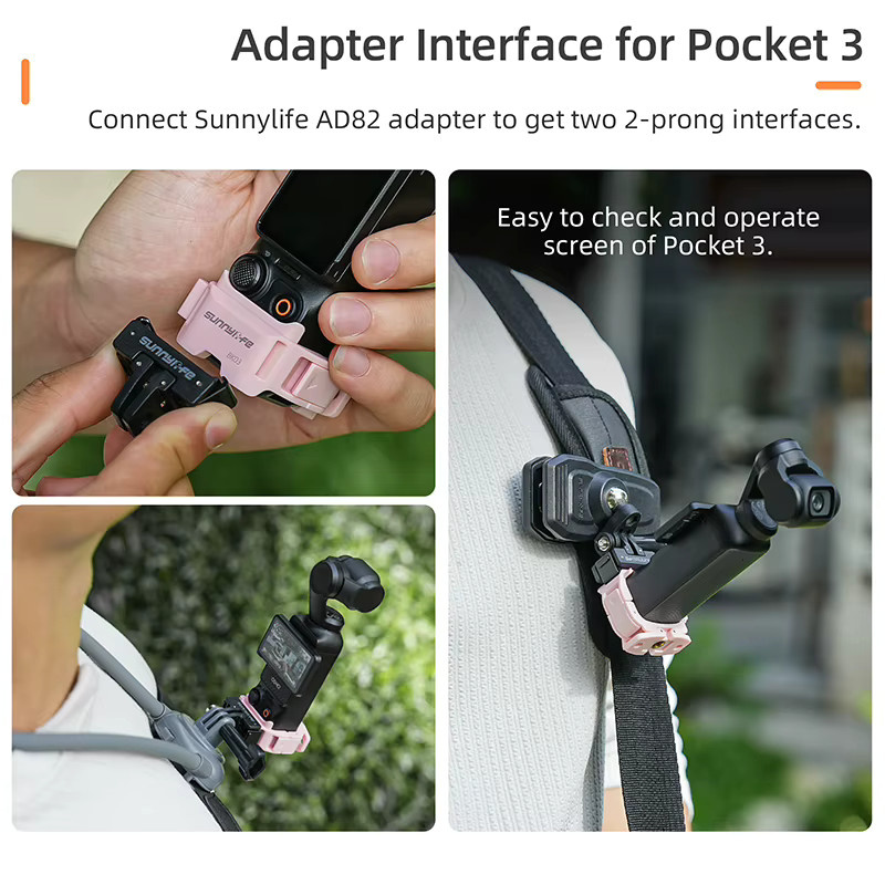 DJI Schnellverschluss-Erweiterungsadapter in Schwarz für DJI OSMO Pocket 3 und DJI OSMO Pocket 4 als feste Rahmenhalterung für dein Kamera-Gimbal-Zubehör - Bild 5