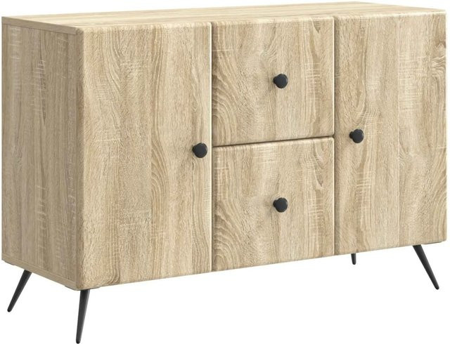 vidaXL Sideboard Sonoma-Eiche modern mit integrierter Beleuchtung, B/T/H: 89 x 34,5 x 60 cm - Bild 1