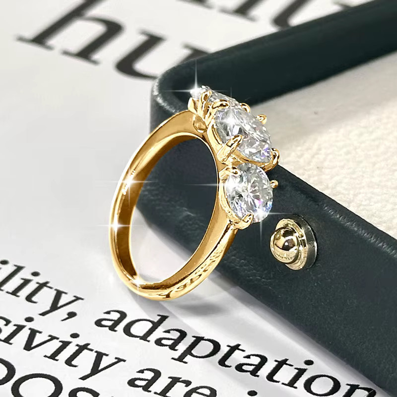 Anziw Verlobungsring, Moissanit, 14k Gold Filled, Damen - Bild 2