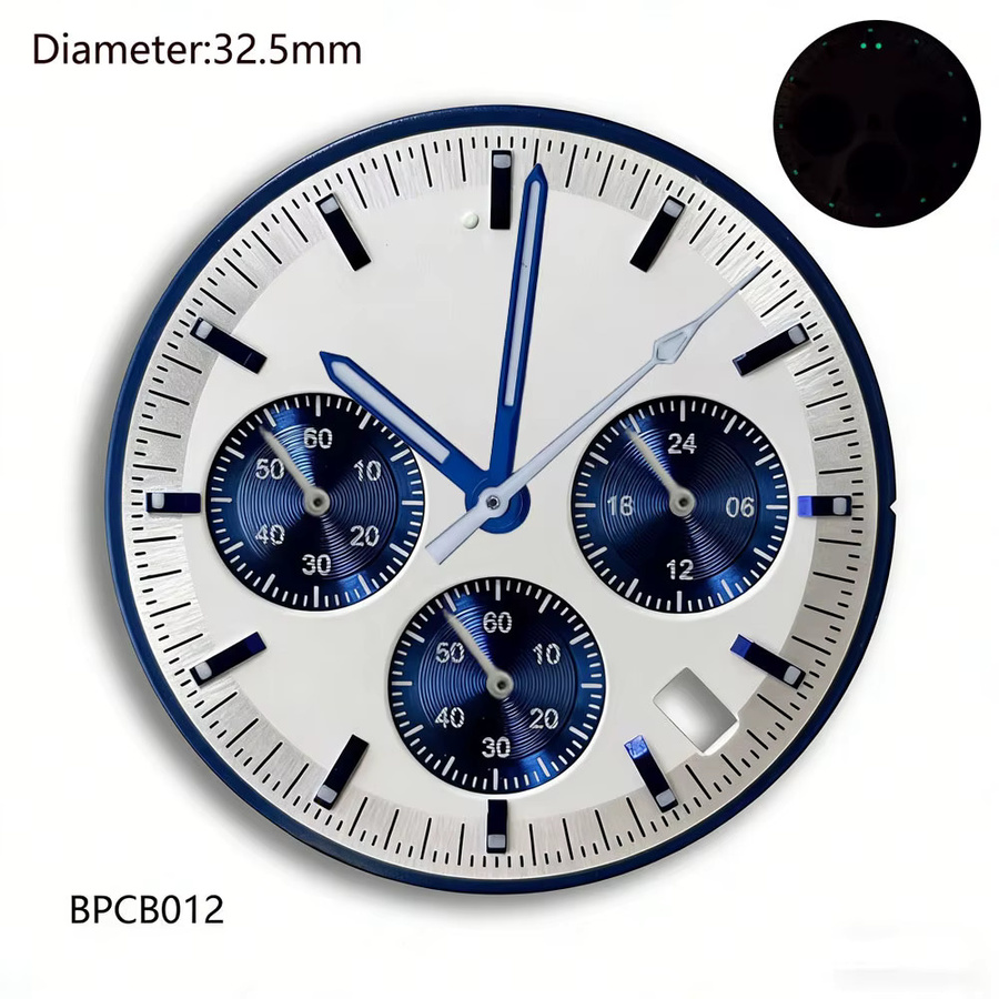 Chronographen-Zifferblatt VK63, Grün-Blau, 32,5 mm, Unisex - Bild 2