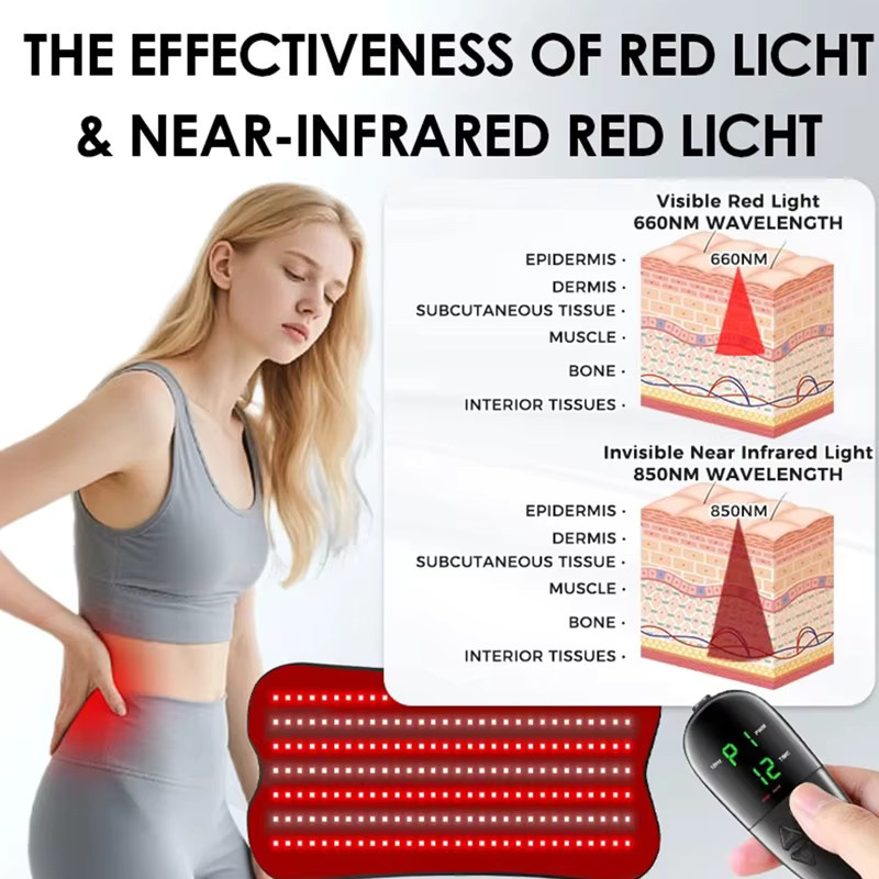 vilnason Infrarot-Lichttherapie-Pad, rotes LED-Schönheitsgerät, Unisex - Bild 3