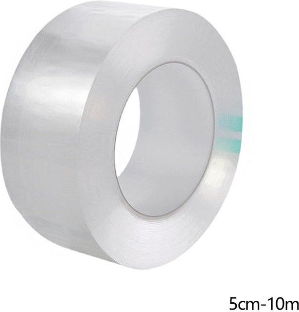 GreenYard Nano-Klebeband transparent, wasserdichtes und schimmelresistentes Dichtungsband aus Acryl für Küche, Bad und Dusche, Breite: 5 cm, Länge: 10 m - Bild 1