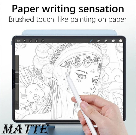 Mattierte Papierfolie für Apple iPad Air, Pro und Mini zur Optimierung von Schreiben und Zeichnen