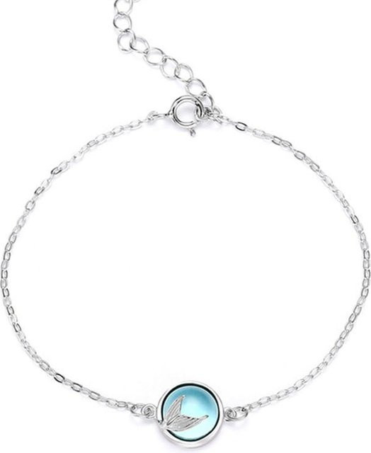 Armband 925 Silber, Meerjungfrau Anhänger, Damen - Bild 1