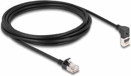 Delock RJ45 Patchkabel CAT 6a S/FTP Ethernet LAN Schwarz, Länge: 3,00 m - Bild 1
