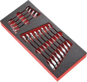 Facom Modul Knarrenringmaulschlüssel 12-teilig in Silber 1/4" - Bild 1