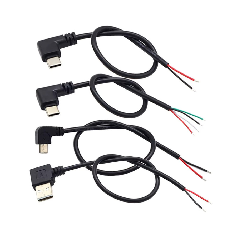 YanXi USB-C Winkelstecker Datenkabel zum DIY-Ladeanschluss in Schwarz - Bild 3
