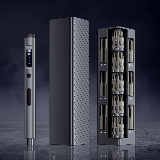 UF·TOOLS 62-in-1 Elektroschraubendreher-Set mit Präzisionsgriff, kabelloses Elektrowerkzeug-Set in Grau zur Reparatur von Telefon und Uhren - Bild 1