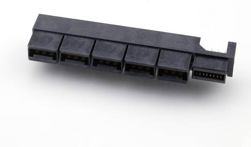 Molex Buchsengehäuse-Platine in Schwarz und Gold mit einem Rastermaß von 1,27 mm - Bild 1