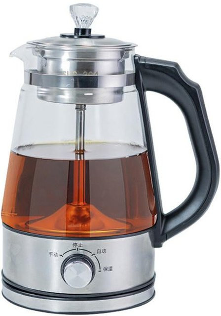 Elektrischer Glas Wasserkocher TEAEGG mit Tee-Sieb, intelligenter Thermo-Topf, transparent, 1,6 l - Bild 1