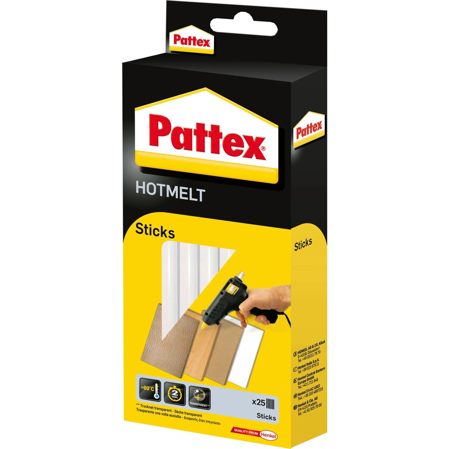 Pattex Hotmelt Heißklebesticks transparent, 25 Stück, 200 mm Länge, 500 g - Bild 2
