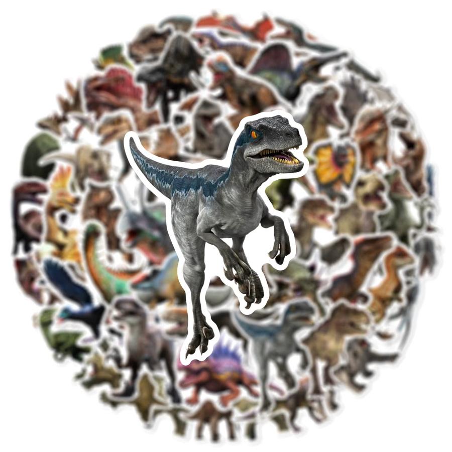 50 Stück GOGOTU Cartoon Jurassic Dinosaurier Aufkleber in Multicolour zur Dekoration von Laptop, Handy und Notizbuch - Bild 2