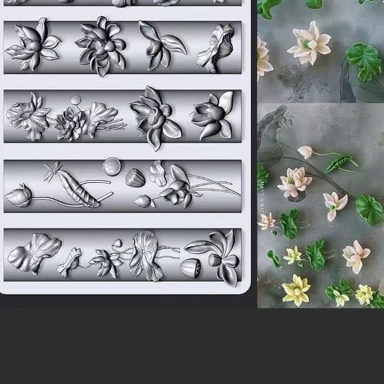 KuZHEN Nagelform Blumen Serie, transparente Nagelvorlagen, DIY Dekor - Bild 1