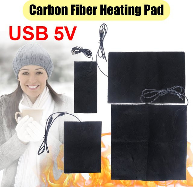 KingHui Elektrisches Carbon-Faser Heizpad für Hand und Körper in Schwarz mit schneller Infrarot-Wärmefunktion (5V USB) - Bild 1