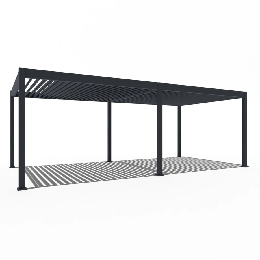 Weide Deluxe Aluminium Pergola mit Lamellendach und LED in Anthrazit, B x T: 7,2 x 3,6 m - Bild 2
