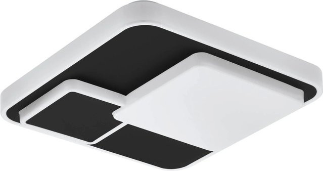 Eglo LED-Deckenleuchte Lepreso in Weiß-Schwarz mit Fernbedienung - Bild 1
