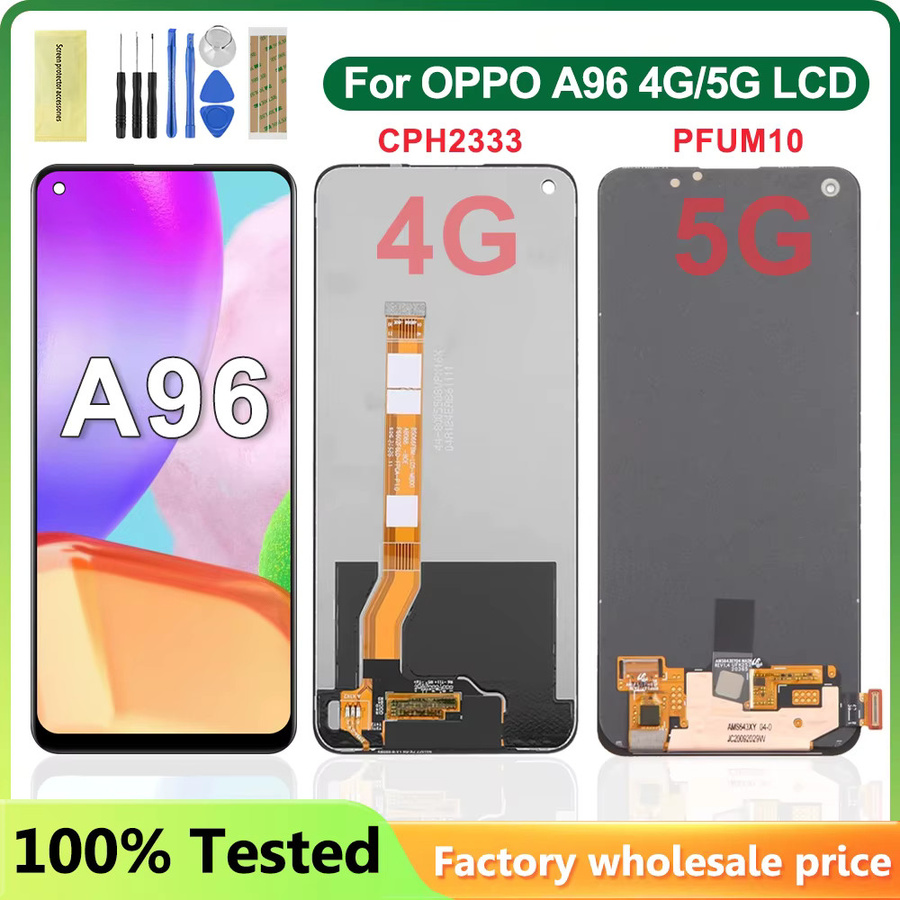 OPPO A96 4G CPH2333 LCD Display Touchscreen Digitizer Ersatz mit Rahmen in Schwarz für 6,59 Zoll Displays - Bild 1