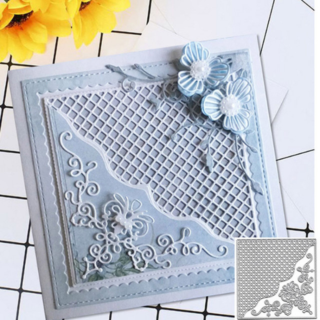 Silberne DIY Metall-Stanzform mit quadratischem Rand für Papier und Sammelalben - Bild 1