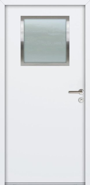 FM Türen NBT56 Modell K01 Stahltür Weiß Rechts, B/H: 100 x 210 cm - Bild 1