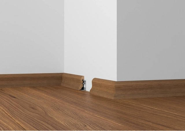 DNP Sockelleiste Buche foliert aus MDF in Braun, H x B x T: 40 x 18 x 2400 mm - Bild 1