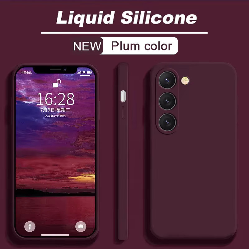 Stoßfestes Samsung Softcover aus flüssigem Silikon in Weiß für Galaxy S25 S24 Plus S23 S22 S21 Ultra Plus FE A52 A51 A72 - Bild 4