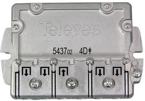 Televes EFV 4 SAT-Verteiler in Silber - Bild 1