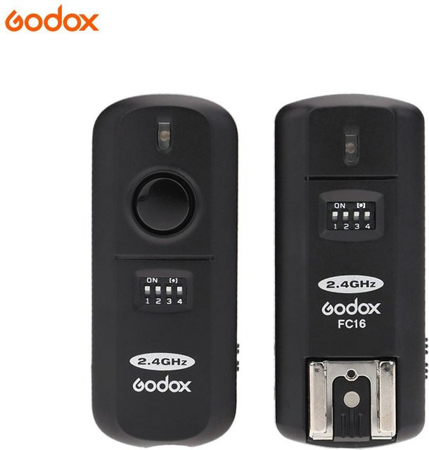 Godox FC-16 Wireless Remote Flash Trigger für Canon, 2,4 GHz, 16 Kanäle, Schwarz - Bild 1