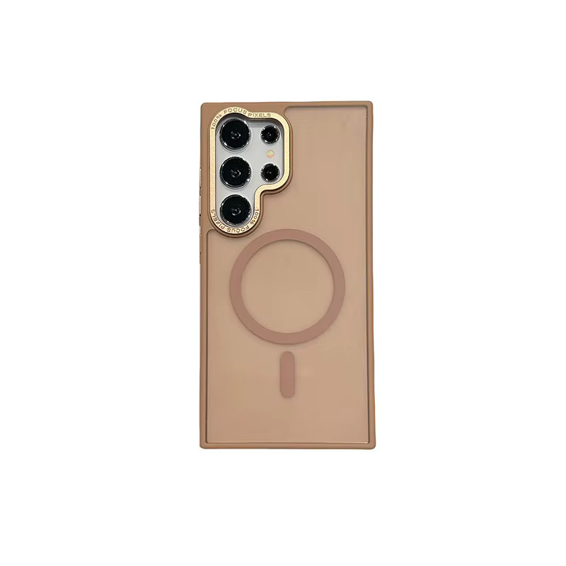 Mattierte MagSafe Magnetische Hülle für Samsung Galaxy S25 S24 S23 Ultra Plus und weitere Modelle in Rot oder Beige - Bild 3