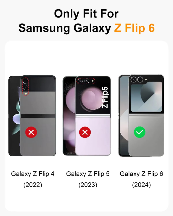 Eary Handyhülle für Samsung Galaxy Z Flip 7 und Z Flip 6 mit MagSafe, 360 Grad drehbarem magnetischem Ständer und kabellosem Laden, Farbe: Titanium - Bild 6