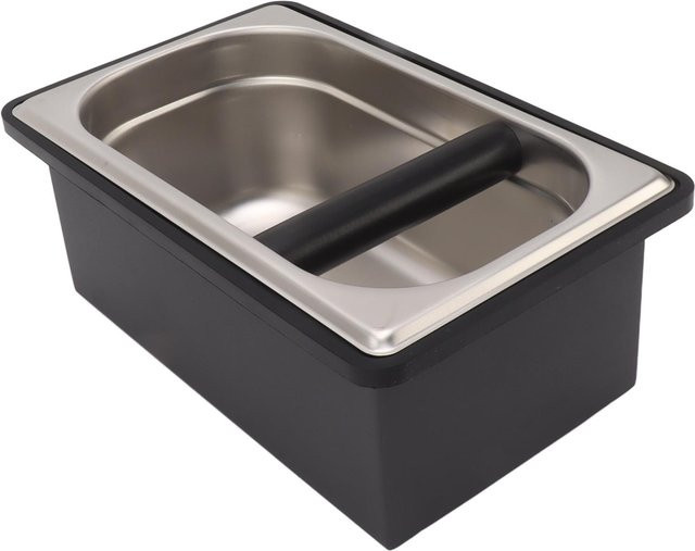TOMTOP JMS Kaffee-Knockbox aus Edelstahl mit abnehmbarem Bodenbehälter in Silber - Bild 1