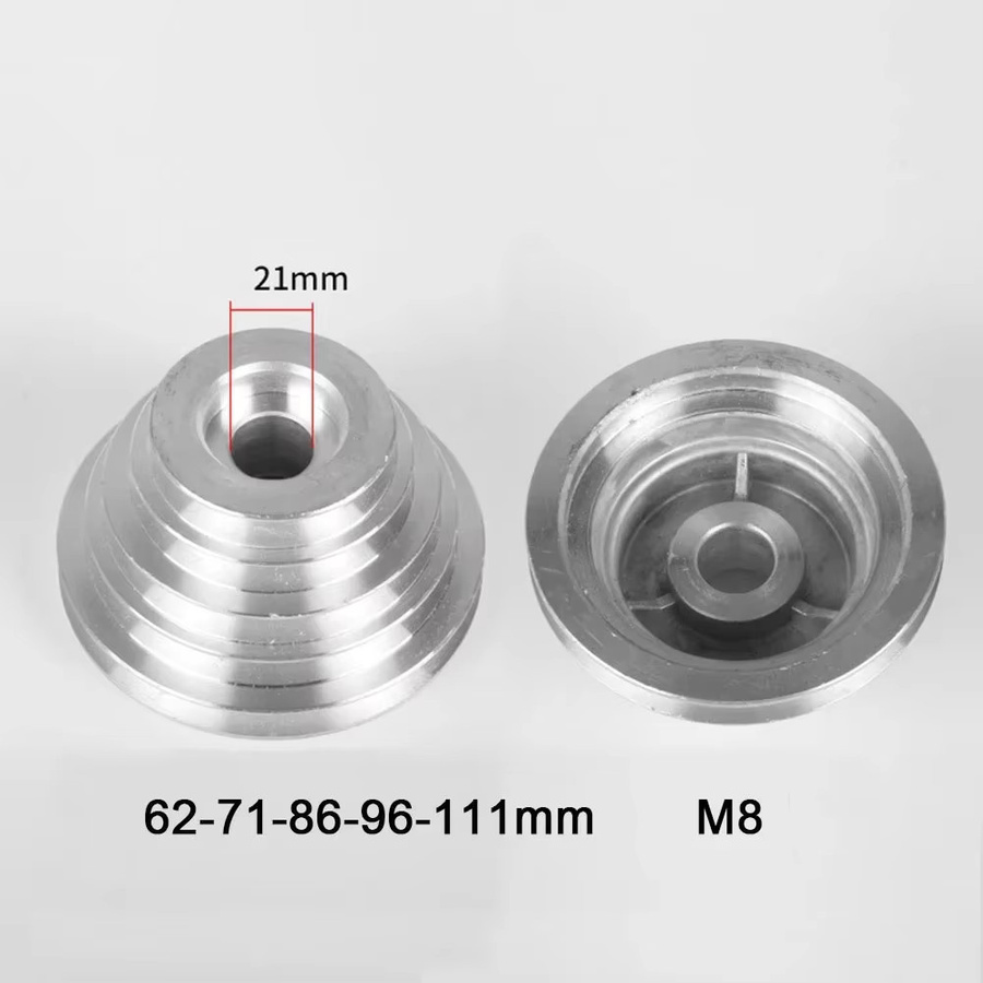 VIBRATITE Pagoden-Riemenscheiben-Riemensatz in Silber, passend für V-förmige Zahnriemen vom Typ A für Z4116 Hochsäulenmaschinen - Bild 2
