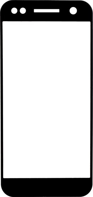 Gigaset GS180 Frame Schutzglas FULL DISPLAY HD Glass Protector in Black - Bild 1