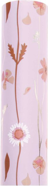 Rico Design Geschenkpapier Paper Poetry Blumenranken in Flieder, Breite: 70 cm, Länge: 2 m, 80 g/m² - Bild 1