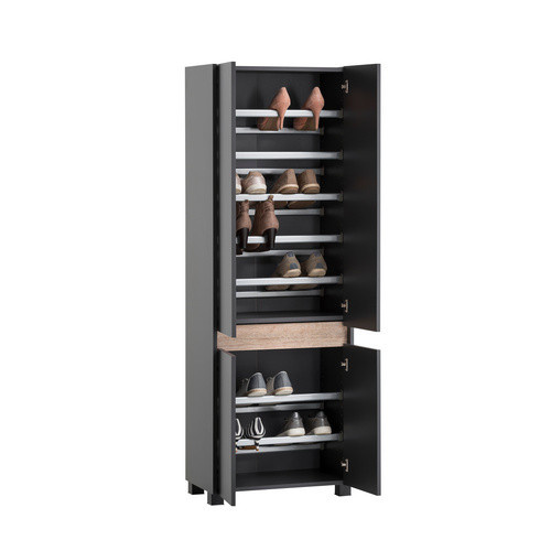 Schildmeyer Schuhschrank Cosmo in Anthrazit, B/T/H: 33 x 56,9 x 164,5 cm - Bild 2