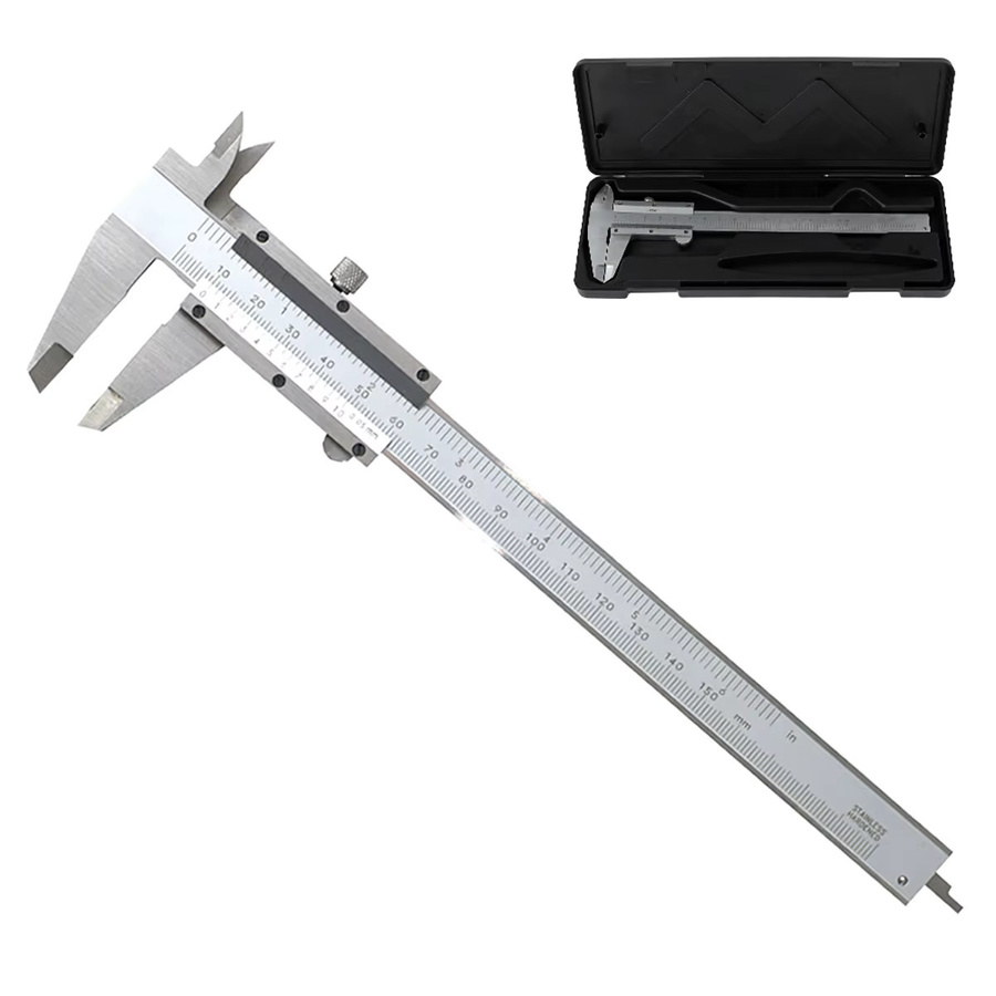 Hochpräziser Messschieber aus Edelstahl mit Schutzbox, 150 mm (0–6 Zoll) - Bild 3