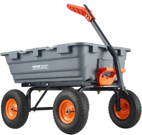 VEVOR Mehrzweck-Gartenkarre aus Stahl und Kunststoff in Grau mit 183,4 l Volumen und 544,3 kg Tragkraft - Bild 1