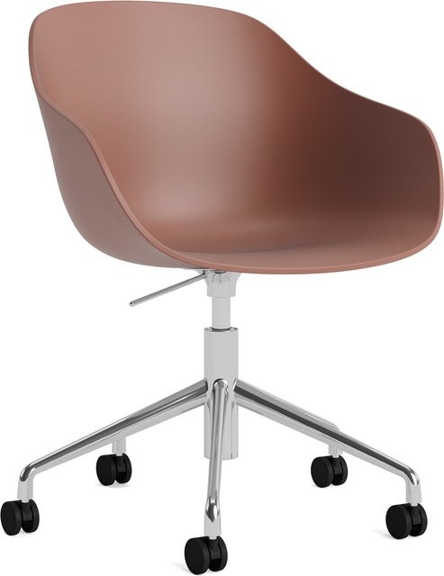 HAY About A Chair AAC 252 Designstuhl aus Polypropylen und Aluminium in Rot Matt - Bild 1