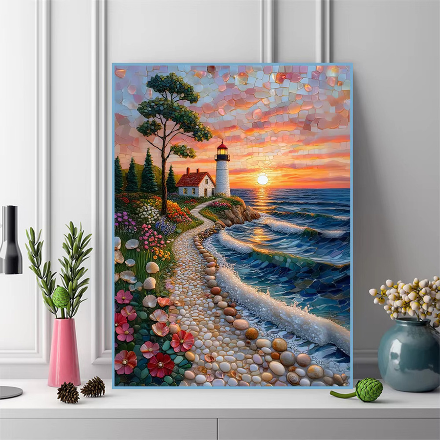 EverShine Diamant-Gemälde mit Blumenmotiv in Multicolour, quadratisches Mosaik für Wandkunst, B/H: 30 x 30 cm - Bild 3