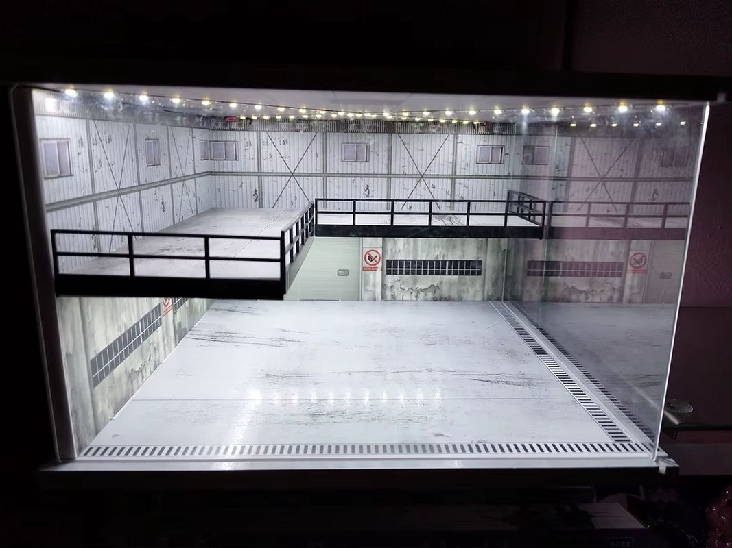 XUFAN Diorama Auto Garage Modell mit LED Beleuchtung im Industrial Design, - Bild 4