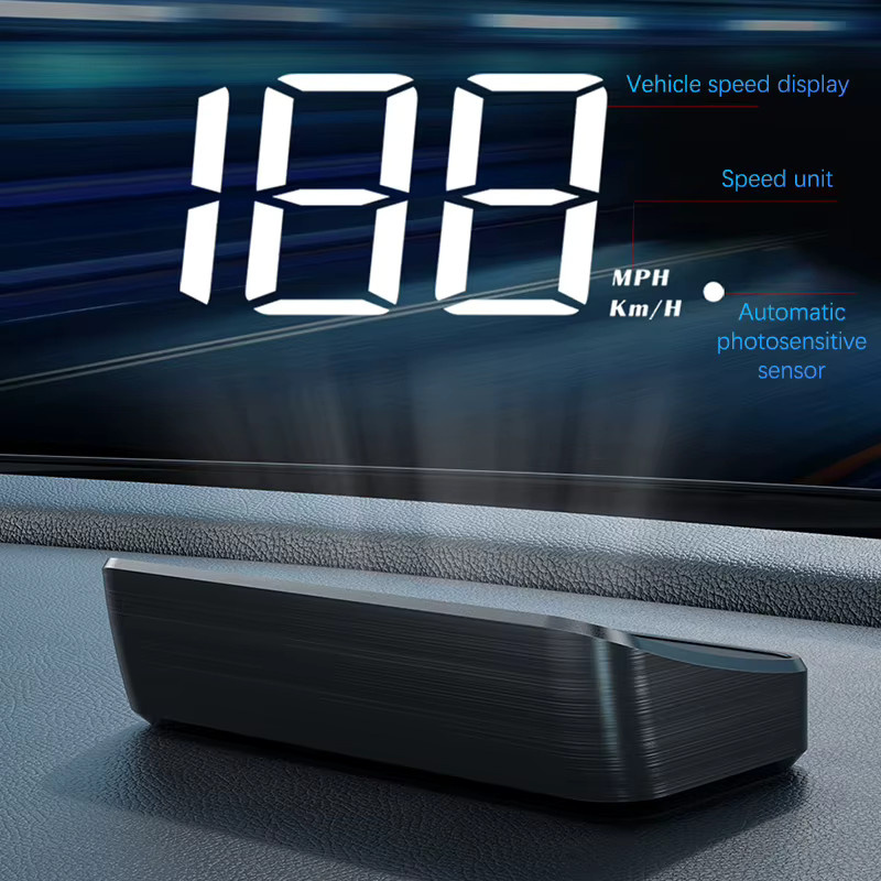 Neues HUD-Display für die Windschutzscheibenprojektion mit GPS-Tachometer und digitaler Anzeige in Schwarz für Autos und LKWs - Bild 2