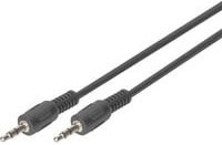 Digitus Stereo Audio-Anschlusskabel mit 3,5mm Klinkensteckern in Schwarz, Länge: 1,5 m - Bild 1