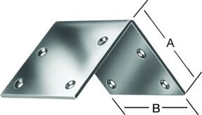 VORMANN Breitwinkel aus verzinktem Stahl, Farbe: Silber/Blau, B/T/H: 40 x 40 x 40 mm, Stärke: 2 mm - Bild 1