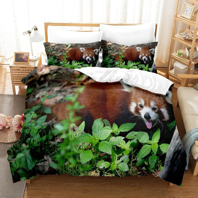 Lodestar 3D Bettwäsche-Set Kleiner Panda mit Kissenbezug, braun, B/H: 140 x 210 cm - Bild 1