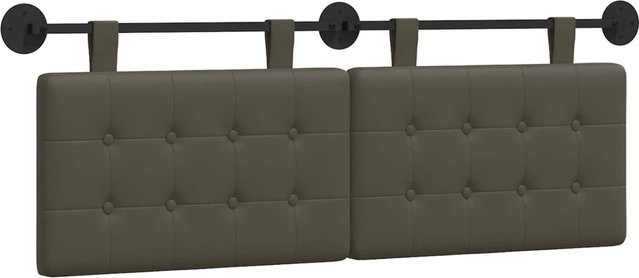 vidaXL Hängendes Kopfteil aus Kunstleder in Grau mit geometrischem Design, B/T/H: 150 x 55 x 5 cm - Bild 1