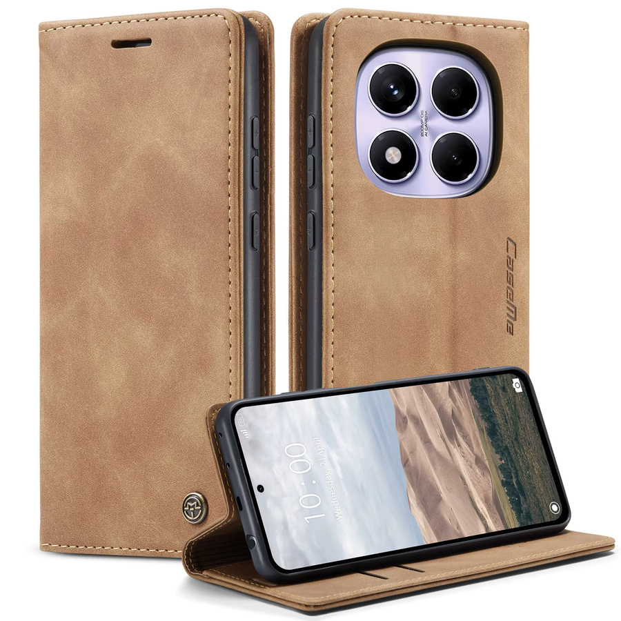 Magnetische Business Flip-Lederhülle für Xiaomi Redmi Note 15 14 13 12 Pro Plus 15C 14C 13C 12C mit Kartenfach und Standfunktion in Blau oder Braun - Bild 4
