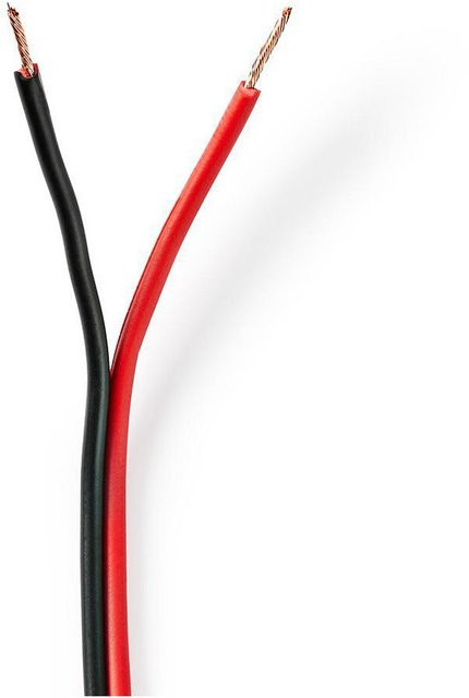 Nedis Lautsprecherkabel Schwarz/Rot 2x 0,75 mm² 100m - Bild 1