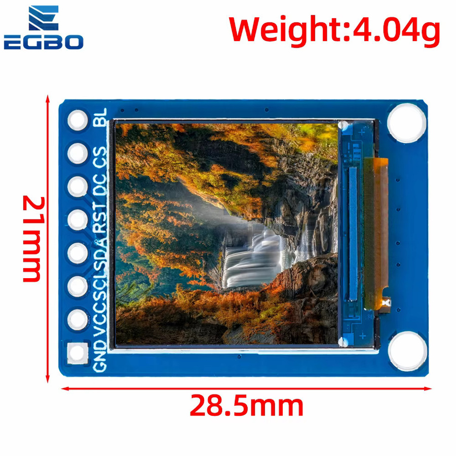 EGBO 0,85 Zoll IPS HD TFT LCD Display Modul 128x128 SPI Bildschirm mit GC9107 Controller in Blau für Arduino - Bild 2