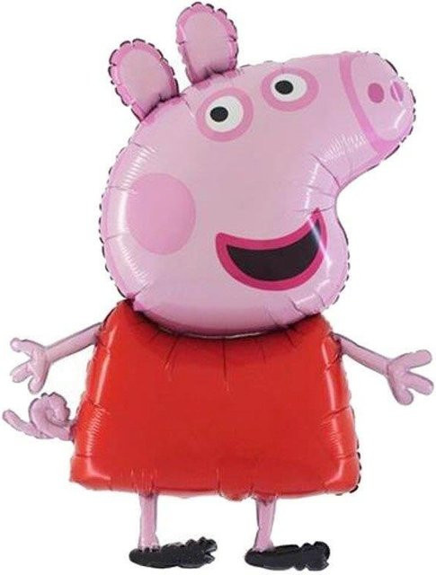Peppa Wutz Folienballon in Pink von GRABO Street für Kindergeburtstage, Höhe: 104 cm - Bild 1