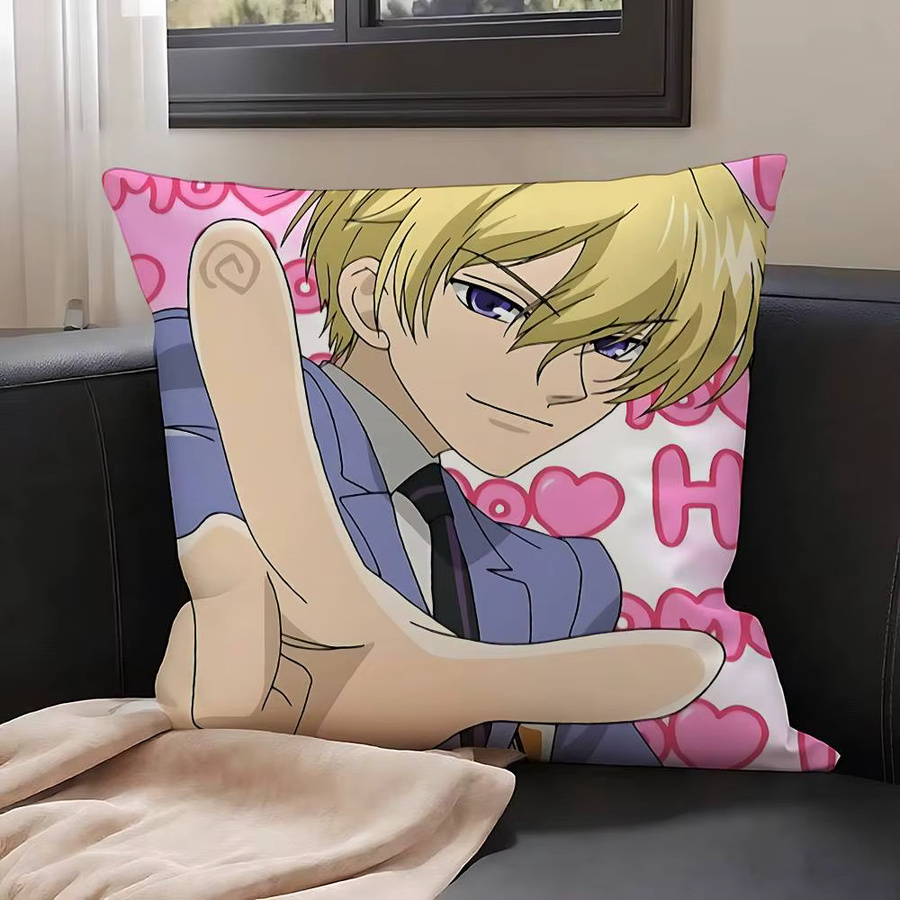 52TOYS Ouran High School Hosts Club Kissenbezug aus Plüschstoff mit doppelseitigem Druck, Mehrfarbig - Bild 3