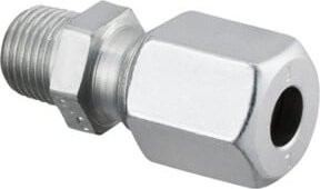 Oventrop Ofix-Oil R Gerade-Verschraubung aus Messing in Silber, 3/8 Zoll x 6 mm - Bild 1